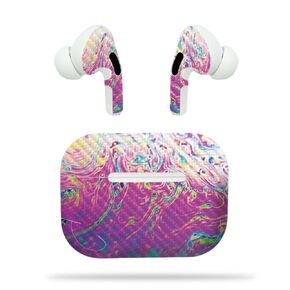 Headphone Skin Compatible with Apple AirPods Pro - Neon Diamond - Premium 3M Vinyl Protective Wrap Decal Cover - Easy to Apply | Crafted in The USA by MightySkins