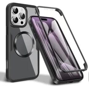 16 Pro Max Cover AI 360 Full Protection Front Screen Protection Clear Case for 16 Pro Max Wireless Charging Car Mount Magnetic Cover 16 pro max