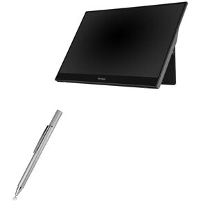 BoxWave Stylus Pen Compatible with Viewsonic TD1655 - FineTouch Capacitive Stylus, Super Precise Stylus Pen - Metallic Silver