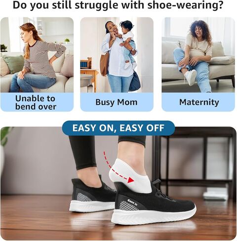 حذاء STQ سهل الارتداء للنساء لتقويم العظام بدون استخدام اليدين مع التهاب اللفافة الأخمصية in Kuwait