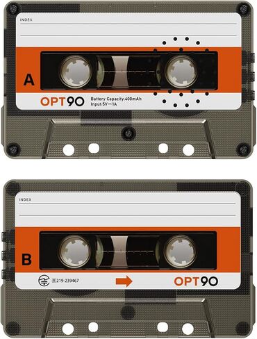 Cassette Speaker, Portable Bluetooth Speakers, Wireless Speakers, Audio Cassette Tape, Support Type C and SD Card, Mixtape, 80s 90s, Japanese Company (Clear) in Saudi Arabia