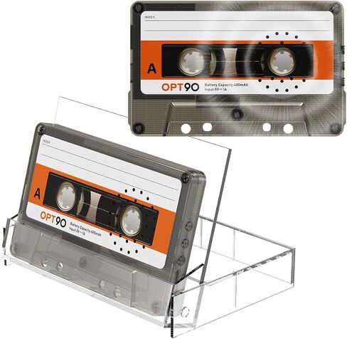 Cassette Speaker, Portable Bluetooth Speakers, Wireless Speakers, Audio Cassette Tape, Support Type C and SD Card, Mixtape, 80s 90s, Japanese Company (Clear) in Saudi Arabia