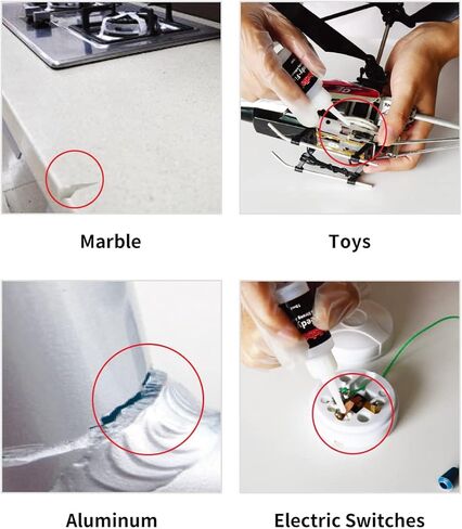 7 Seconds Speedy Fix Strong Instant Adhesive & Filling Powders Reinforcing Dual Welding Adhesive System Waterproof Super Repair Glue Fix for Metal Surfaces & Hard Plastic Products (Black 2PC) in Kuwait