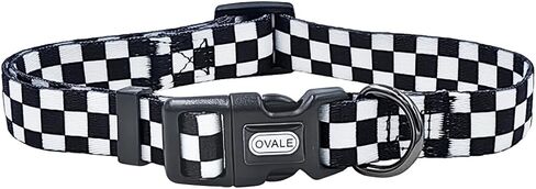 Ovale Dog Collar Leash Combo Set, Adjustable Collar and 5 ft Matching Leash, for Medium Dogs.(M, Light Pink Daisy) in Saudi Arabia
