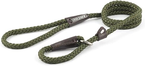 Ancol Heritage Nylon Rope Slip Lead, 1.5 m Length x 8 mm Width, Green in Kuwait