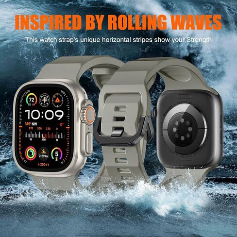 Maledan Sport Band Compatible with Apple Watch Ultra Bands Men 49mm 46mm 45mm 44mm 42mm 41mm 40mm 38mm, Soft Silicone Strap Solo Loop Wrist Bands for iWatch Series 10 9 Ultra 2 SE 8 7 6 5 4 3 2 1 in Saudi Arabia