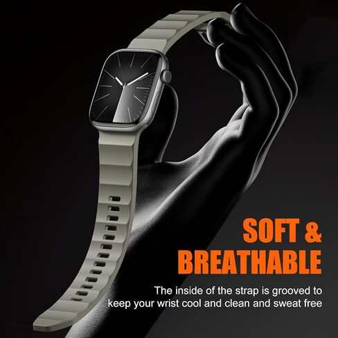 Maledan Sport Band Compatible with Apple Watch Ultra Bands Men 49mm 46mm 45mm 44mm 42mm 41mm 40mm 38mm, Soft Silicone Strap Solo Loop Wrist Bands for iWatch Series 10 9 Ultra 2 SE 8 7 6 5 4 3 2 1 in Saudi Arabia