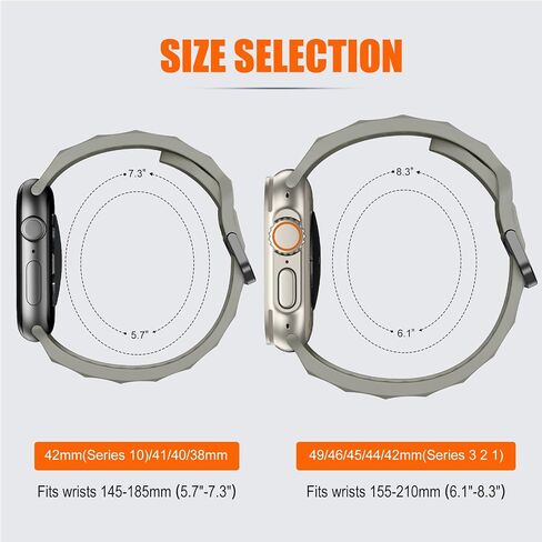 Maledan Sport Band Compatible with Apple Watch Ultra Bands Men 49mm 46mm 45mm 44mm 42mm 41mm 40mm 38mm, Soft Silicone Strap Solo Loop Wrist Bands for iWatch Series 10 9 Ultra 2 SE 8 7 6 5 4 3 2 1 in Saudi Arabia