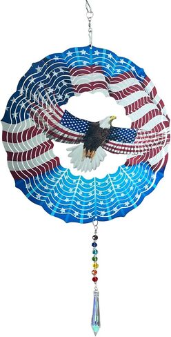 Mandala Wind Spinners Outdoor with Gazing Ball Spiral Tail, Artoroma Stainless Steel 3D Kinetic 10 Inch Garden Decor for Patio, Home or Yard Decorations Outdoor Hanging Yard Art, Metal Wind Sculpture in Saudi Arabia