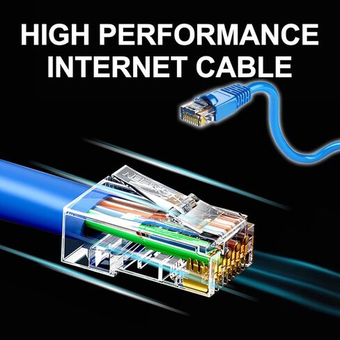 Cat6 RJ45 Ends, Cat6/Cat5e RJ45 Pass Through Connectors, Transparent Ethernet Cable Crimp Connectors UTP Network Plug with End Covers - 60set in Saudi Arabia