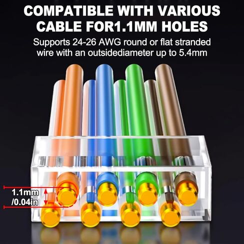 Cat6 RJ45 Ends, Cat6/Cat5e RJ45 Pass Through Connectors, Transparent Ethernet Cable Crimp Connectors UTP Network Plug with End Covers - 60set in Saudi Arabia