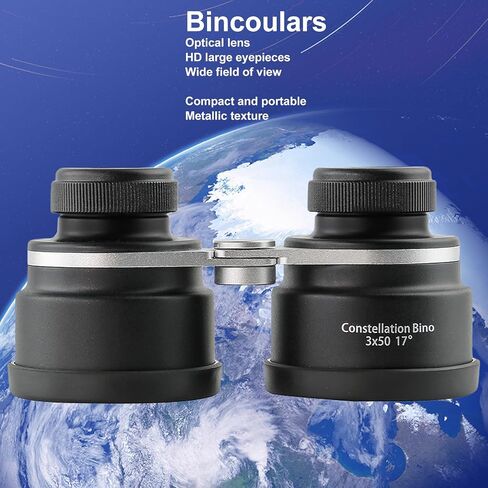 Jeanoko 3 X 50 Binoculars Portable OneHanded Binoculars with Strap for Football Games Watch Opera Outdoor Hunting Travel for Bird Watching Stargazing Photography Kit with Carrying in Saudi Arabia
