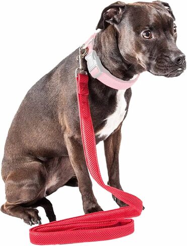 مقود الكلاب الشبكي من Pet Life ® يتميز بشبكة مزدوجة الجوانب للتهوية - يتصل بأي حزام أو طوق للكلاب مع خطاف دوار لسحب مقود الحيوانات الأليفة متعدد الاتجاهات in Saudi Arabia