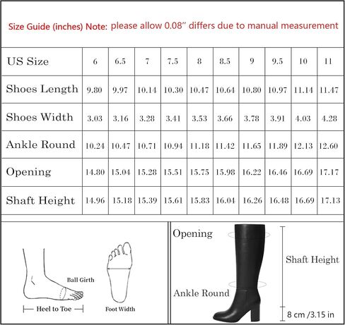Womens Knee High Brown Boots Round Toe Block Heel Tall Boots Womens Fall boots for Women Size 8 in Saudi Arabia