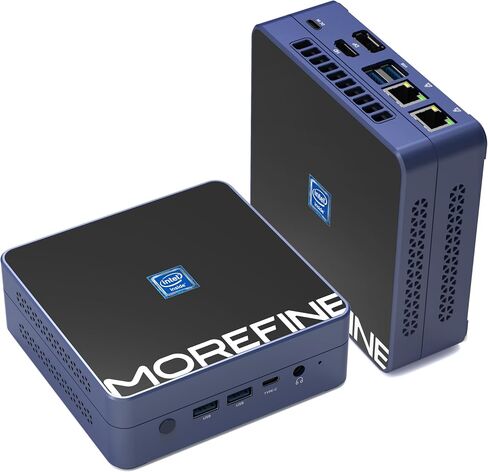 MOREFINE M9S Mini PC,12th Gen Alder Lake N305 (Up to 3.8GHz), Mini Desktop Computers with 16GB DDR5 RAM 1TB M.2 NVMe SSD, Mini Computers Support 4K Triple Display/WiFi 6/BT 5.2 for Home and Office in Saudi Arabia