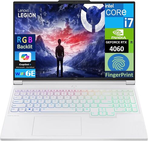 كمبيوتر محمول للألعاب Lenovo Legion 7i بشاشة 16.0 بوصة 240 هرتز IPS WQXGA (Intel i7-14700HX، GeForce RTX 4060 8GB، 64GB DDR5، 2x1TB SSD (2 تيرابايت)، RGB KB، بصمة الإصبع، 2 تيرابايت 4، Win 11 Pro) مع موسع منفذ USB DKZ in Saudi Arabia
