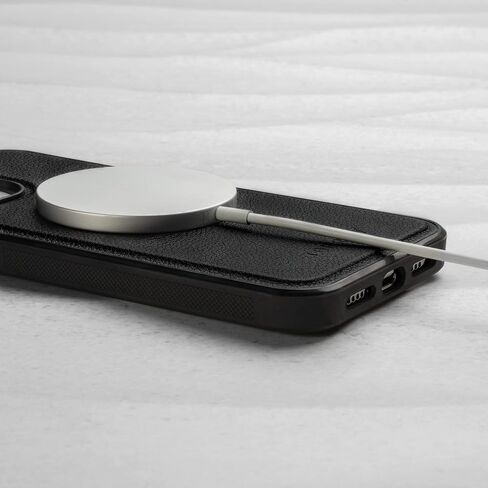 TORRO Leather Case Compatible with iPhone 14 Pro – Genuine Leather Bumper Case with Magnetically Detachable Cover with Kickstand (Black) in Saudi Arabia