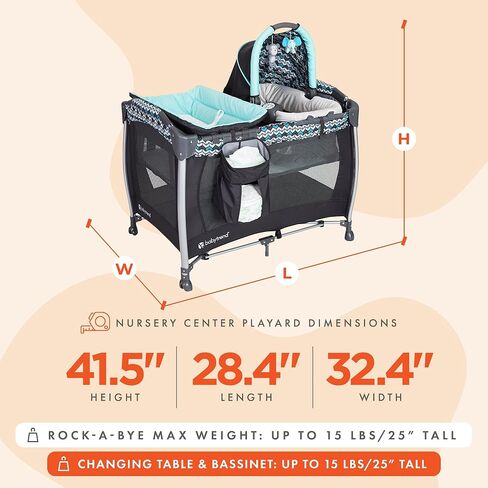 MUV من Baby Trend Custom Grow Nursery Center Playard، جاكلين in Kuwait