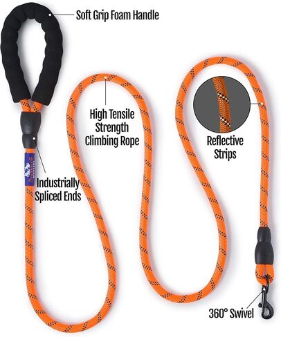 5ft Dog Leash, Dog Collars, Poop Bag Dispenser, & Collapsible Dog Bowls. Rope Leash for Small Dogs, with Heavy Duty Nylon Rope. (Small Pink) in Saudi Arabia
