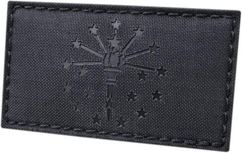 IR Blackout Indiana State Flag 2x3.5 Infrared IFF Tactical Morale Touch Fastener Patch in Kuwait