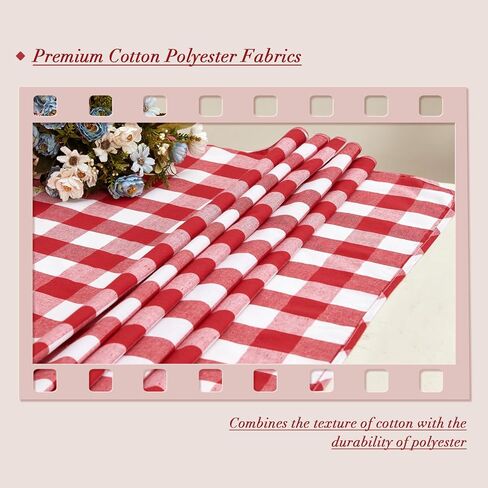 Rectangle Tablecloth Faux Linen Table Cover Washable Table Cloth for Dining Parties Wedding Kitchen Restaurant (Brown,55×55) in Saudi Arabia