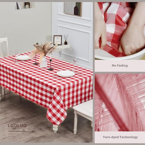 Rectangle Tablecloth Faux Linen Table Cover Washable Table Cloth for Dining Parties Wedding Kitchen Restaurant (Brown,55×55) in Saudi Arabia