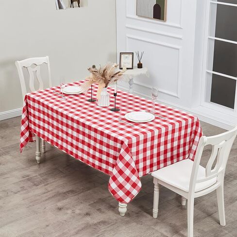 Rectangle Tablecloth Faux Linen Table Cover Washable Table Cloth for Dining Parties Wedding Kitchen Restaurant (Brown,55×55) in Saudi Arabia
