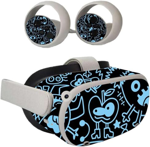Carbon Fiber VR Skin Compatible with Oculus Quest 2 - Love and Stuff - Premium 3M Vinyl Protective Wrap Decal Cover - Easy to Apply | Crafted in The USA by MightySkins in Saudi Arabia