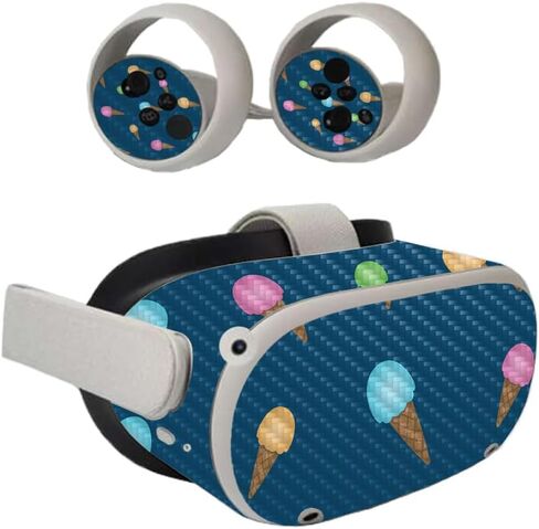 Carbon Fiber VR Skin Compatible with Oculus Quest 2 - Love and Stuff - Premium 3M Vinyl Protective Wrap Decal Cover - Easy to Apply | Crafted in The USA by MightySkins in Saudi Arabia
