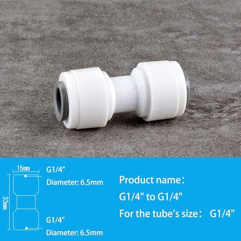 1 PCS Water Tube Fittings, Push To Connect Tube Fitting, 1/4"- 5/16" Quick Push to Connect, Quick Fittings for Reverse Osmosis System in Kuwait
