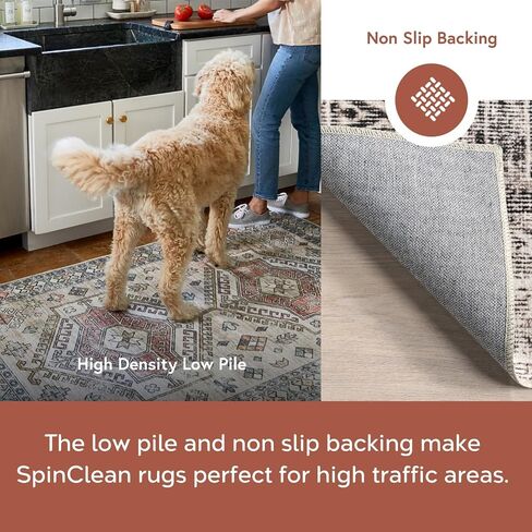nuLOOM Gladys Machine Washable Vintage Medallion Ultra Thin Runner Rug, 2' 6" x 6', Light Grey in Saudi Arabia