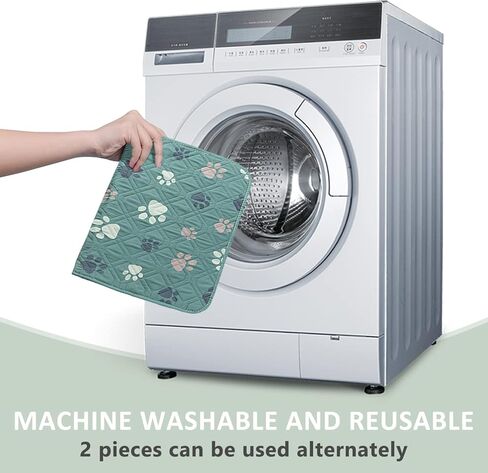 وسادات تبول للكلاب قابلة للغسل وقابلة لإعادة الاستخدام، وسادات تدريب مضادة للانزلاق للكلاب الصغيرة (أخضر داكن، 45.7 سم × 60.96 سم) in Kuwait