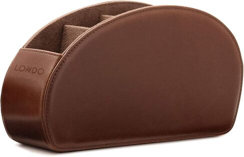 Londo Remote Control Holder with 5 Pockets - Store DVD, Blu-Ray, TV, Roku or Apple TV Remotes - PU Leather with Suede Lining - Slim, Compact Living or Bedroom Storage in Saudi Arabia