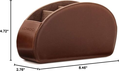 Londo Remote Control Holder with 5 Pockets - Store DVD, Blu-Ray, TV, Roku or Apple TV Remotes - PU Leather with Suede Lining - Slim, Compact Living or Bedroom Storage in Saudi Arabia