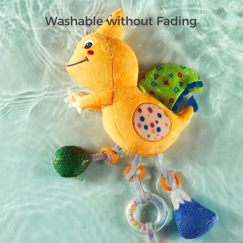 TUMAMA Dinosaur Plush Toy with Wind Chime, Car Seat Stroller Stroller Crib Hanging Toys, Baby Toys for 0 3 6 9 12 Months in Kuwait