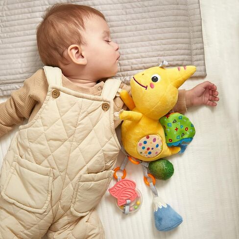 TUMAMA Dinosaur Plush Toy with Wind Chime, Car Seat Stroller Stroller Crib Hanging Toys, Baby Toys for 0 3 6 9 12 Months in Kuwait