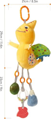 TUMAMA Dinosaur Plush Toy with Wind Chime, Car Seat Stroller Stroller Crib Hanging Toys, Baby Toys for 0 3 6 9 12 Months in Kuwait