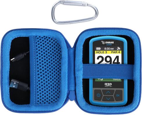 Lebakort Hard Case Compatible with Izzo Swami 6000 Handheld Golf GPS (Black + Blue Case) in Saudi Arabia
