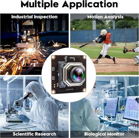 USB Camera Module 4K Autofocus Camera 1080P@120fps High Speed Low Light Camera 12MP Wide Angle No Distortion Lightburn PC Camera for Industrial Inspection Altimeter Microscope 3D Printer in Kuwait