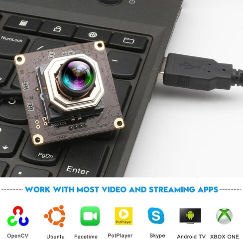 USB Camera Module 4K Autofocus Camera 1080P@120fps High Speed Low Light Camera 12MP Wide Angle No Distortion Lightburn PC Camera for Industrial Inspection Altimeter Microscope 3D Printer in Kuwait