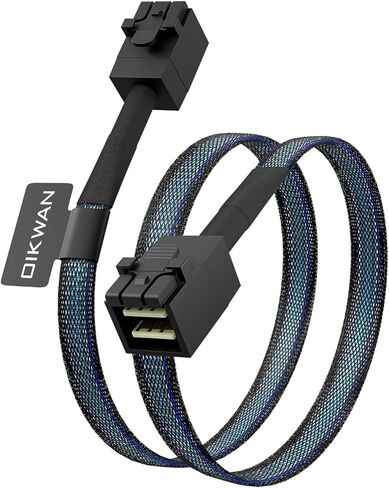 كابل OIKWAN داخلي Mini SAS HD SFF-8643 إلى Mini SAS SFF-8087، كابل Mini SAS HD داخلي متوافق مع وحدة تحكم RAID أو PCI Express (3.3 قدم/1 متر) in Kuwait