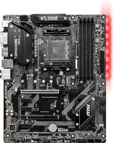 اللوحة الأم MSI Arsenal Gaming AMD Ryzen 2ND والجيل الثالث AM4 M.2 USB 3 DDR4 DVI HDMI Crossfire ATX (B450 TOMAHAWK MAX II) in Kuwait