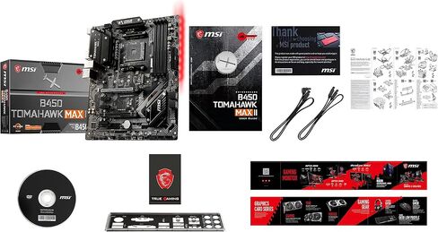 اللوحة الأم MSI Arsenal Gaming AMD Ryzen 2ND والجيل الثالث AM4 M.2 USB 3 DDR4 DVI HDMI Crossfire ATX (B450 TOMAHAWK MAX II) in Kuwait