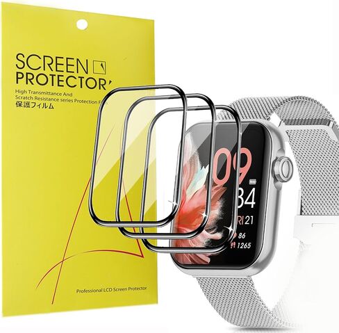 Compatible for DEKELIFE Smart Watches Screen Protector, [3 Pack] 3D Full Coverage PET Soft Screen Protector Film Compatible for DEKELIFE G39 PRO 1.85" Smart Watches (3 Pack) in Saudi Arabia