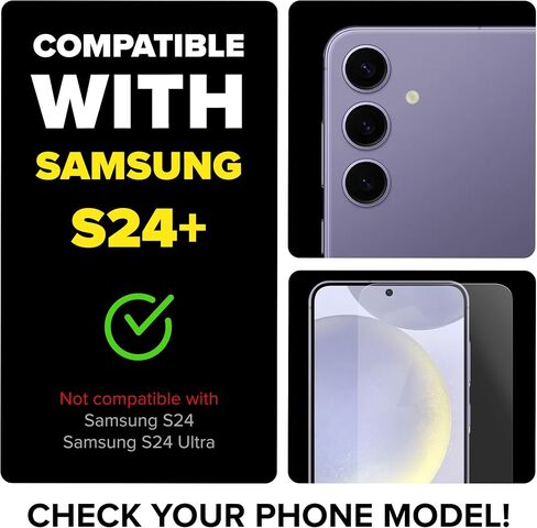 واقي شاشة FlexiSchutz® ​​لهاتف Samsung Galaxy S24 PLUS مع أداة التثبيت، زجاج مقسى لواقي شاشة Samsung S24 PLUS، وضوح عالي الدقة، خالٍ من الفقاعات، مضاد للخدش [عبوة من قطعتين] in Saudi Arabia