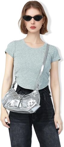 Shoulder Bag for Women - PU Leather Purse Adjustable Strap Hobo Crossbody Handbag with Zipper Closure in Kuwait