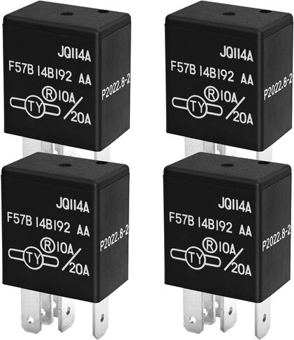 مرحل F57B14B192AA (مجموعة من 2)، 10A/20A 12VDC 5Pins مرحل السيارات F57B 14B192 AA - استبدال OEM، متوافق مع سيارات مختارة من Ford، Toyota، Cadillac in Kuwait