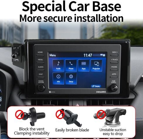 Car Phone Holder for 2019-2024 Toyota RAV4 LX XLE，2019-2024 Hybrid LE XLE SE Woodland XLE, Prime SE Auto Accessories Navigation Bracket Interior Decoration Cell Mobile Mount case Accessory in Kuwait
