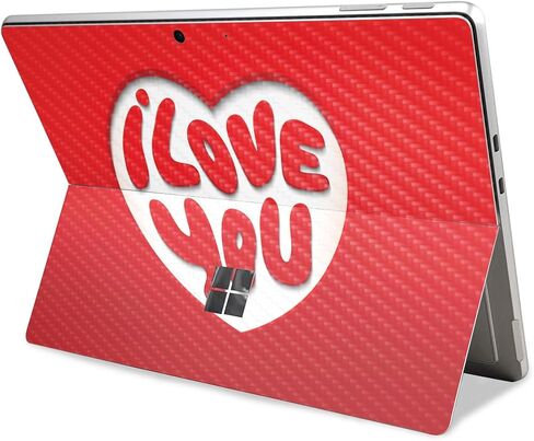 Glossy Glitter Laptop Skin Compatible with Microsoft Surface Pro 11 (2024) - Angelic Love - Premium 3M Vinyl Protective Wrap Decal Cover - Easy to Apply | Crafted in The USA by MightySkins in Saudi Arabia