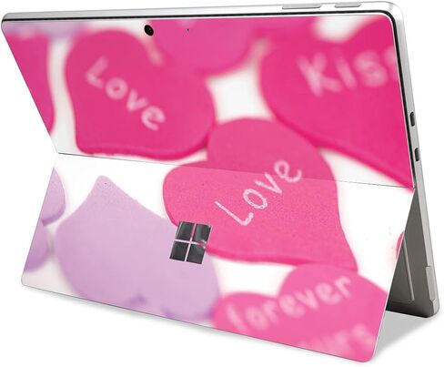 Glossy Glitter Laptop Skin Compatible with Microsoft Surface Pro 11 (2024) - Angelic Love - Premium 3M Vinyl Protective Wrap Decal Cover - Easy to Apply | Crafted in The USA by MightySkins in Saudi Arabia